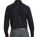 Under Armour Performance Textured Long Sleeve Polo Shirt - Black/Pitch Grey