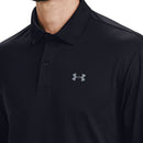 Under Armour Performance Textured Long Sleeve Polo Shirt - Black/Pitch Grey