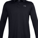 Under Armour Performance Textured Long Sleeve Polo Shirt - Black/Pitch Grey