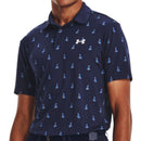 Under Armour Playoff 3.0 Boats Printed Polo Shirt - Midnight Navy/White