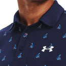 Under Armour Playoff 3.0 Boats Printed Polo Shirt - Midnight Navy/White