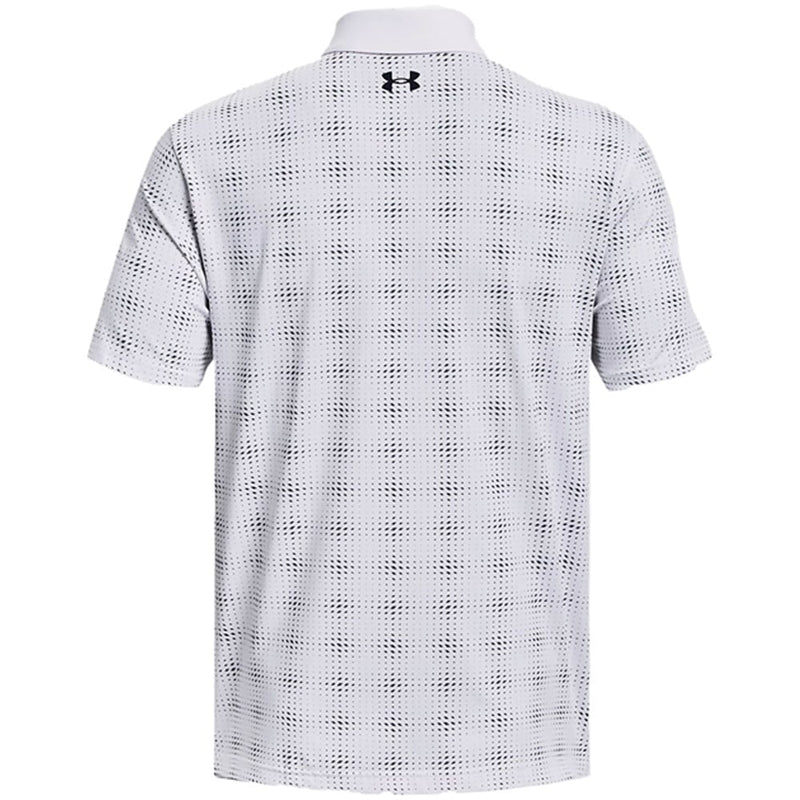 Under Armour Playoff 3.0 Dueces Grid Printed Polo Shirt - White/Midnight Navy