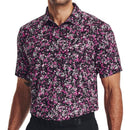 Under Armour Playoff 3.0 Floral Speckle Printed Polo Shirt - Black/Rebel Pink