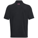 Under Armour Playoff 3.0 Low Round Stripe Polo Shirt - Black/Jet Grey/Rebel Pink