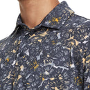 Under Armour Playoff 3.0 Printed Polo Shirt - Downpour Grey/Mesa Yellow