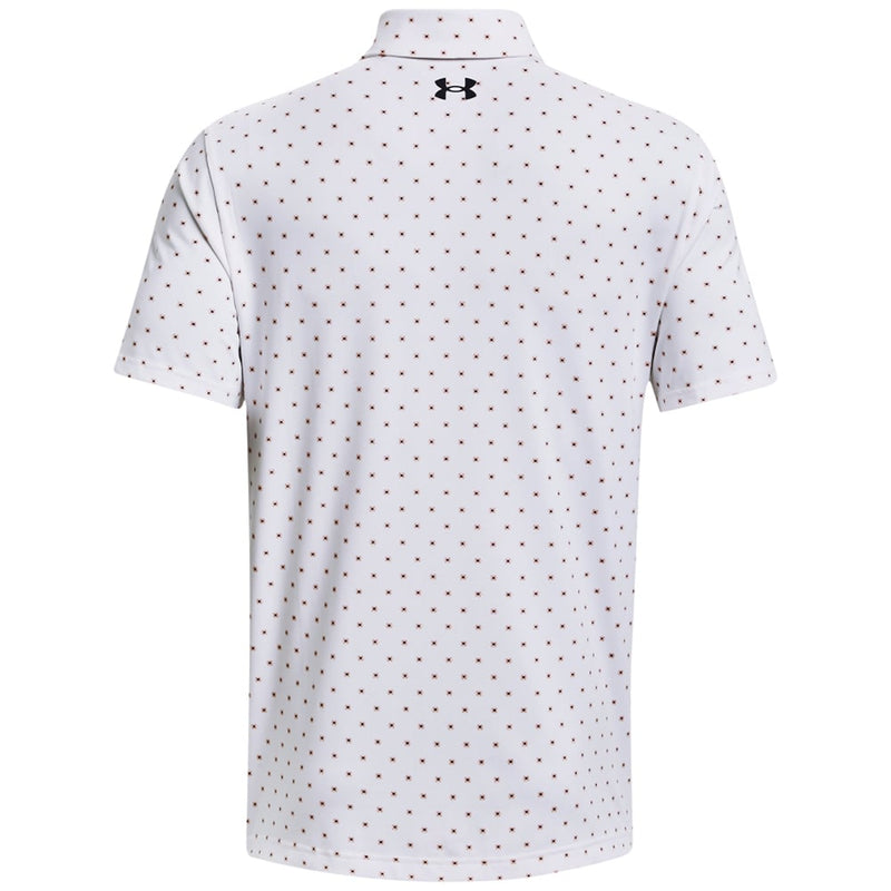 Under Armour Playoff 3.0 Printed Polo Shirt - White/Pink Fizz