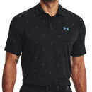 Under Armour Playoff 3.0 Scatter Dot Printed Polo Shirt - Black/Lime Surge