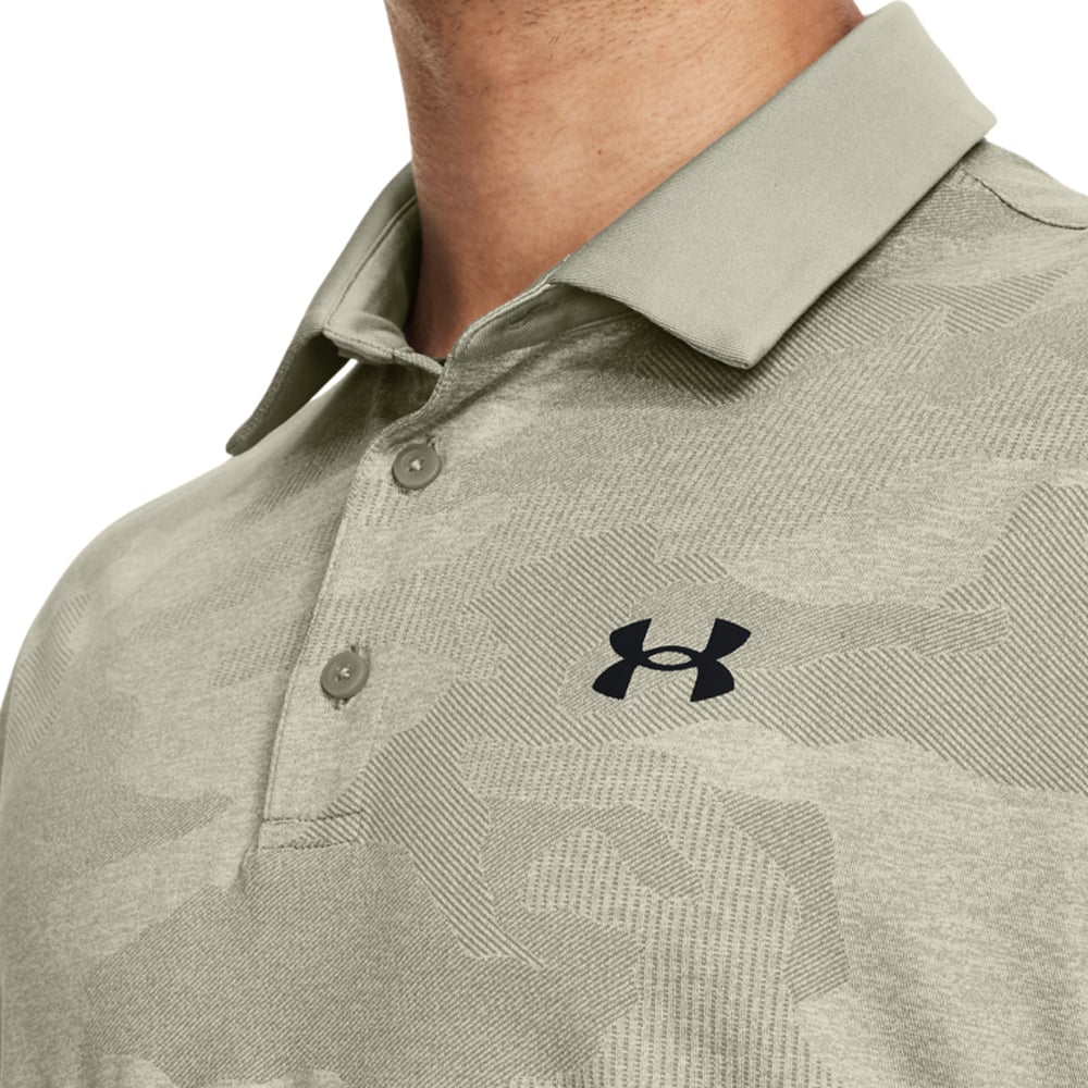 Under Armour Playoff Camo Jacquard Polo Shirt Grove Green