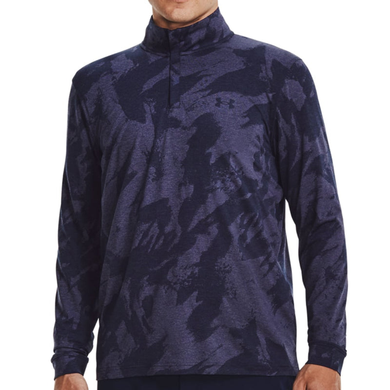 Under Armour Playoff Jacquard 1/4 Zip Pullover - Midnight Navy