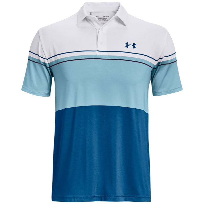 Under Armour Playoff Polo Shirt 2.0 - White/Light Blue/Victory Blue