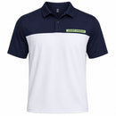 Under Armour Tee To Green Color Block Polo Shirt - Midnight Navy/White/Cyber Green