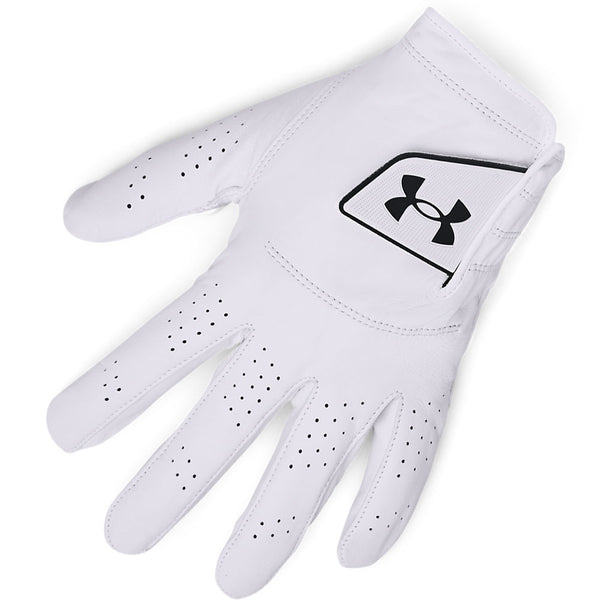 Under Armour Spieth Tour Cabretta Leather Golf Glove - White/Black