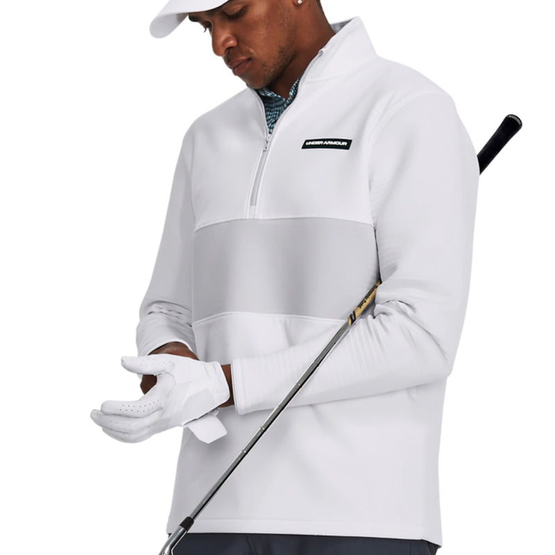 Under Armour Storm Daytona 1/2 Zip Pullover - White/Halo Grey