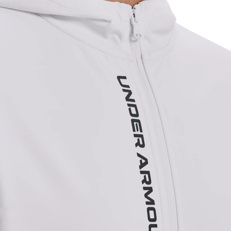 Under Armour Storm Daytona Full Zip Hoodie - White/Halo Grey