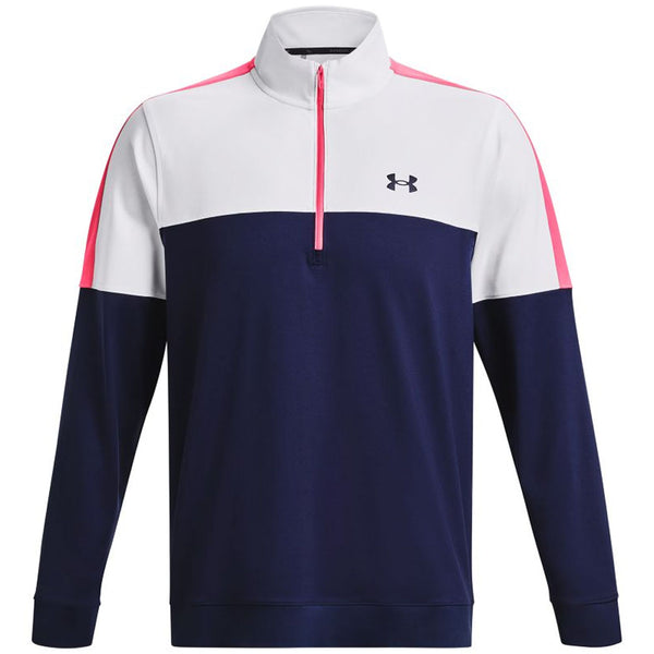 Under Armour Storm Midlayer 1/2 Zip Pullover - Midnight Navy/White