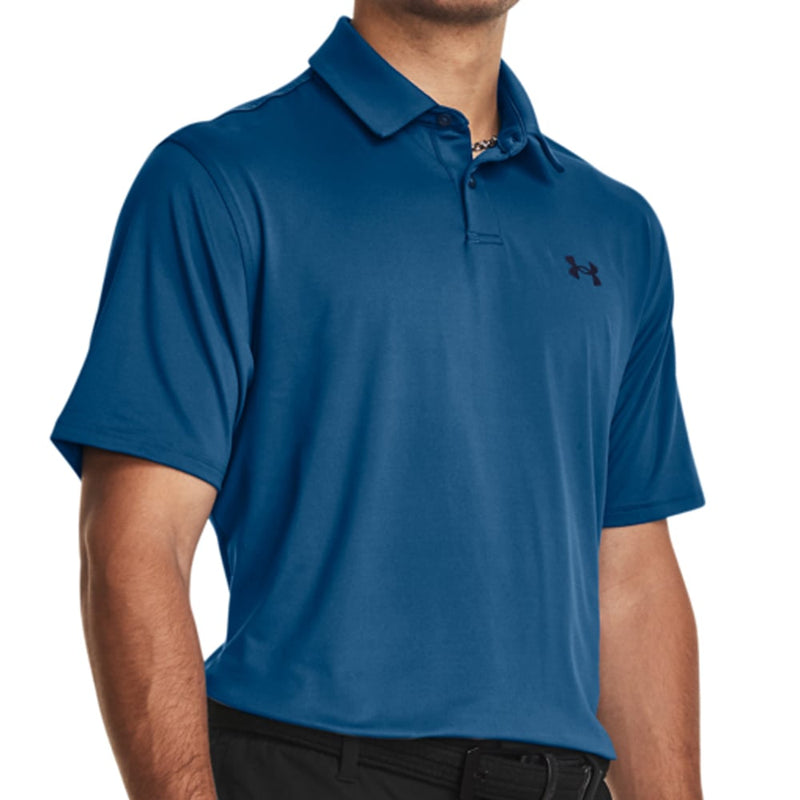 Blue under armour polo shop