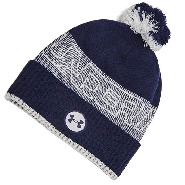 Under Armour Truckstop Fleece Beanie Hat - Midnight Navy/Halo Grey
