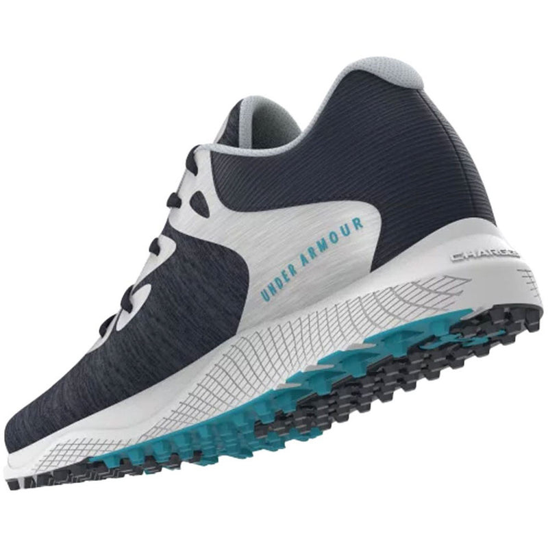 Under Armour Ladies Charged Breathe 2 Knit Spikeless Shoes - Midnight Navy/Midnight Navy/White