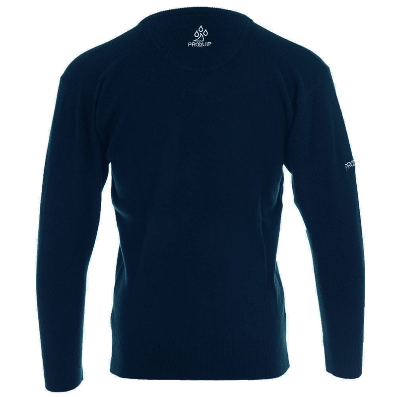 ProQuip Lambswool Water Repellent V Neck Golf Sweater - Navy