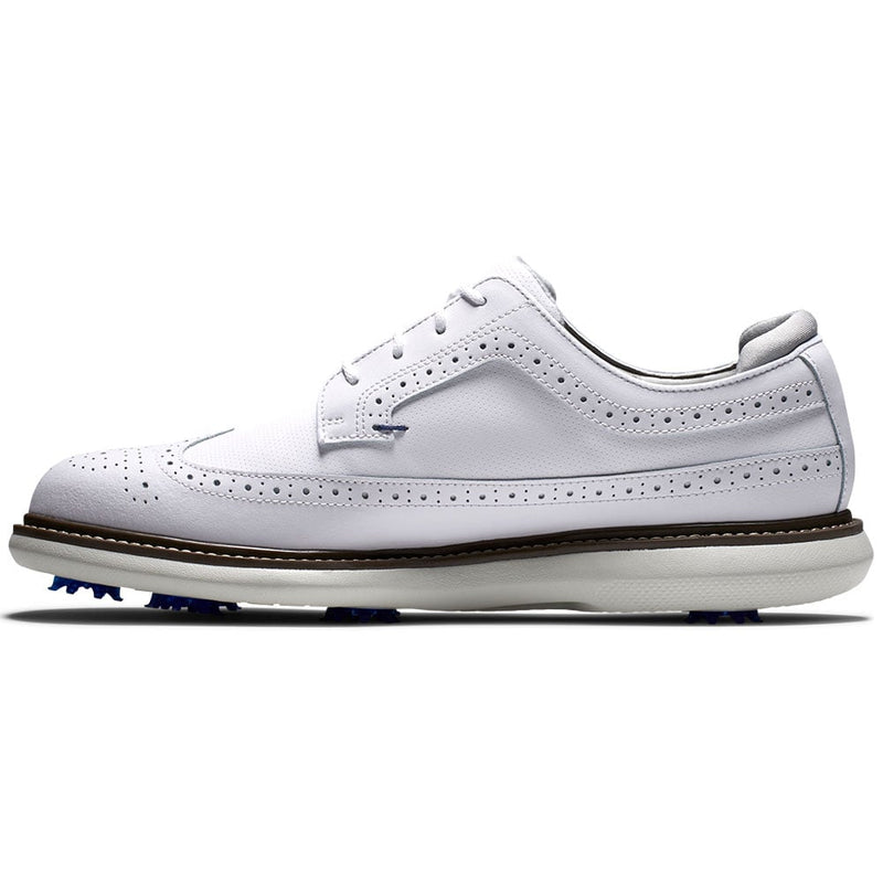FootJoy Traditions Waterproof Spiked Shoes - White/White