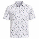 Under Armour ArmourDry Printed Polo Shirt - White/Blue Wind/Midnight Navy