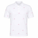 Nike Par 5 Dri-Fit Shoe Embroidered Polo Shirt - White/Hot Lava