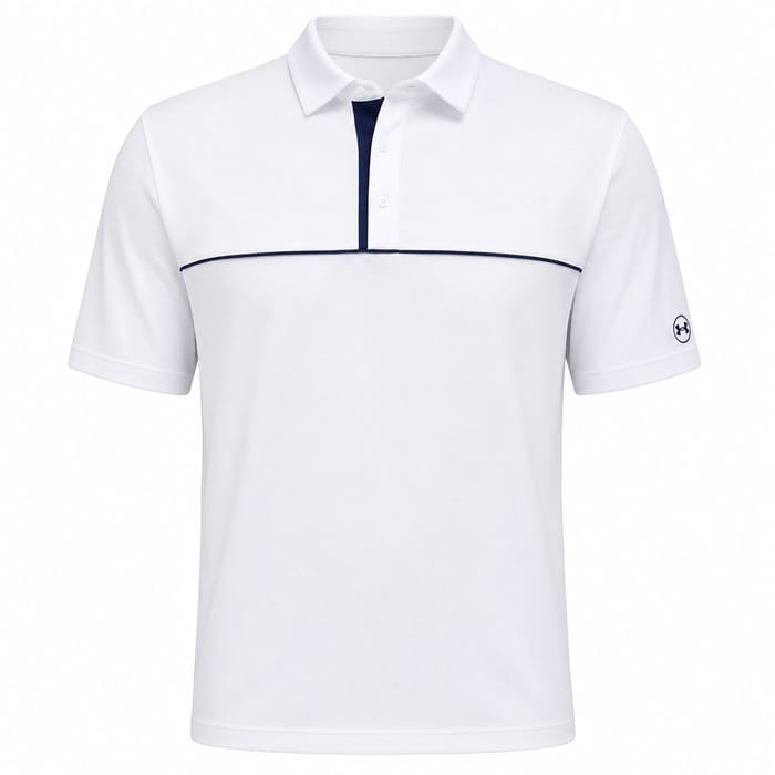 Under Armour ArmourDry Horizon Polo Shirt - White/Midnight Navy/Midnight Navy