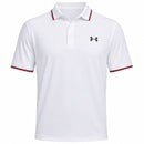 Under Armour Playoff 3.0 Rib Polo Shirt - White/Racer Red/Black