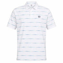 Under Armour Drive Chill Printed Polo Shirt - White/Blue Haze/Midnight Navy