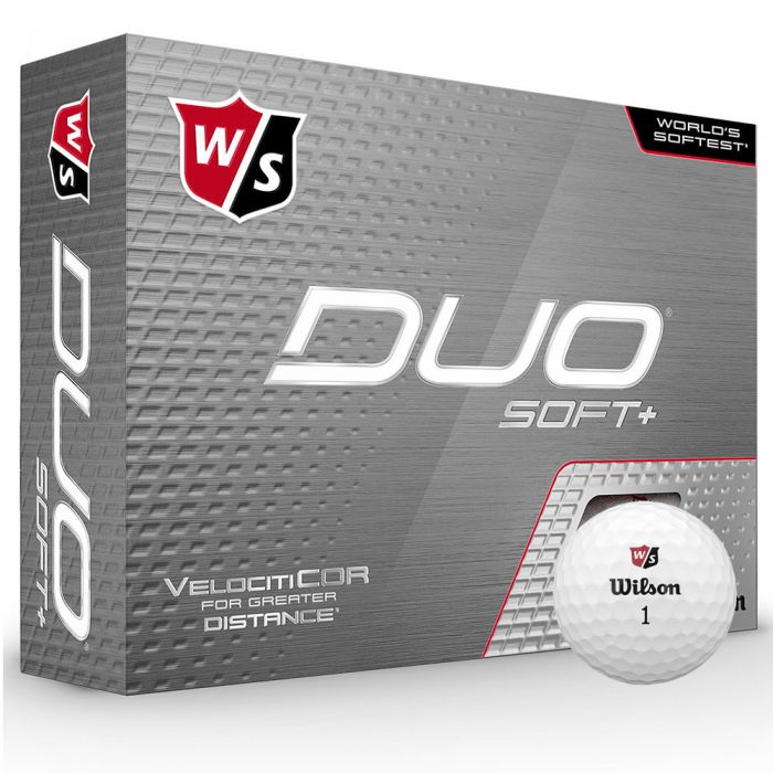 Wilson DUO Soft+ Golf Balls - White - 12 Pack