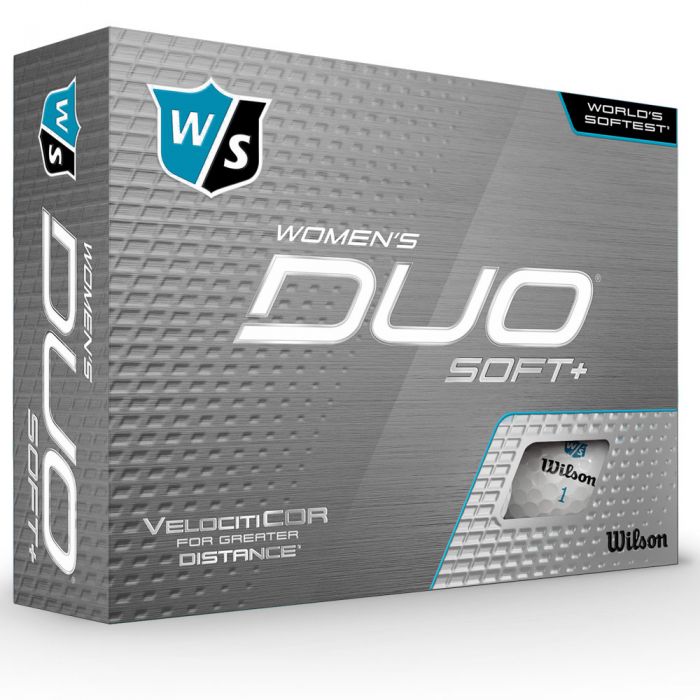 Wilson DUO Soft+ White Ladies Golf Balls - 12 Pack