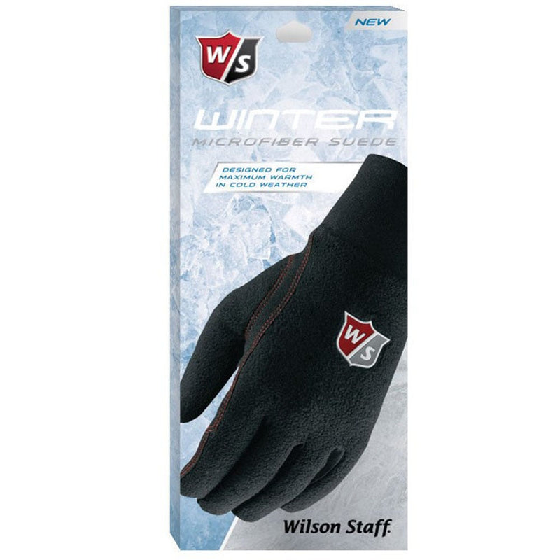 Wilson Staff Winter Microfiber Suede Golf Gloves (Pair) - Black