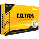 Wilson Ultra Ultimate Distance Golf Balls - White - 15 Pack