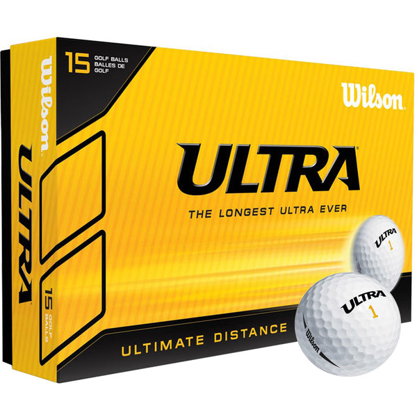 Wilson Ultra Ultimate Distance Golf Balls - White - 15 Pack