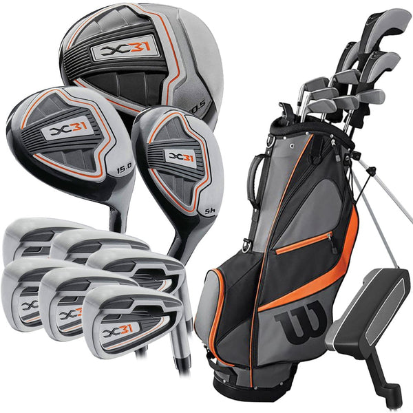 Wilson X31 11-Piece Stand Bag Package Set - Steel