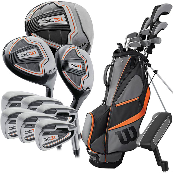 Wilson X31 11-Piece Stand Bag Package Set - Graphite