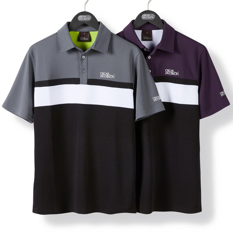 Oscar Jacobson Boston Polo Shirt - Black/Plum