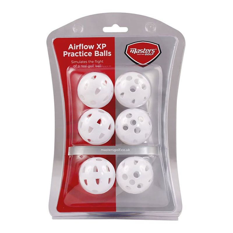 Masters Airflow XP Practice Balls (6 Pack) - White (Regular Packaging)
