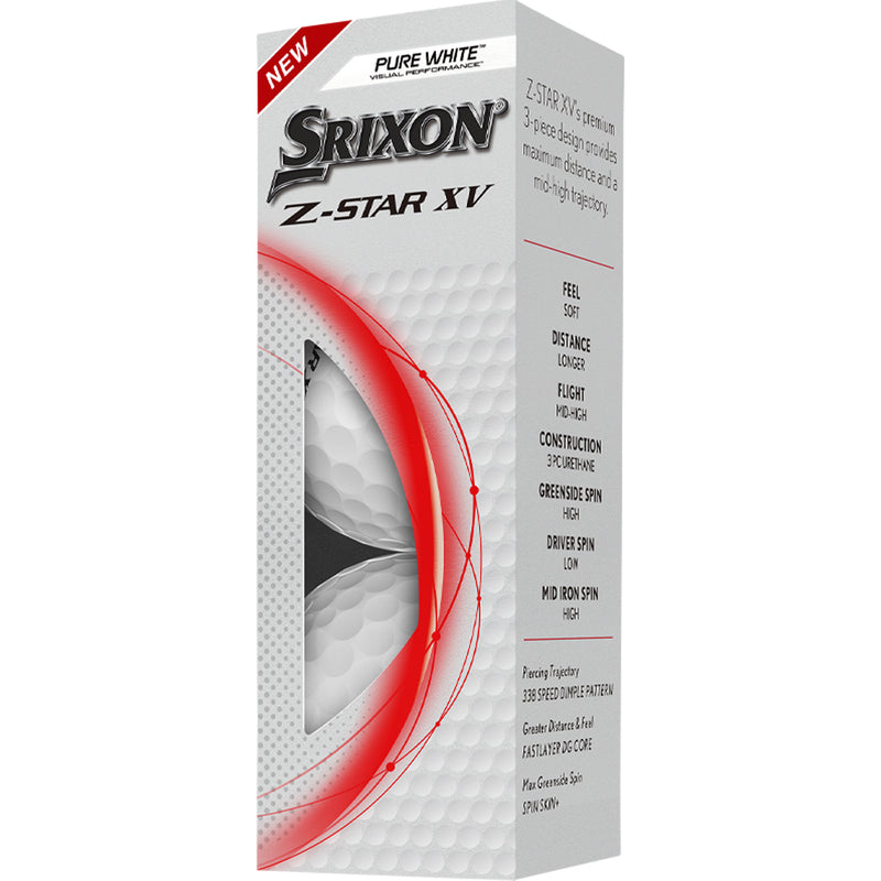 Srixon Z-Star XV Golf Balls - Pure White - 4 For 3 Dozen