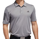 adidas 3-Stripe Golf Polo Shirt - Grey Three/Black