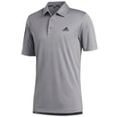 adidas 3-Stripe Golf Polo Shirt - Grey Three/Black