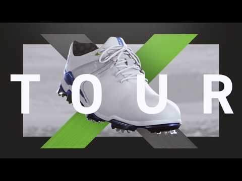 FootJoy Tour X Spiked Shoes - White/Navy