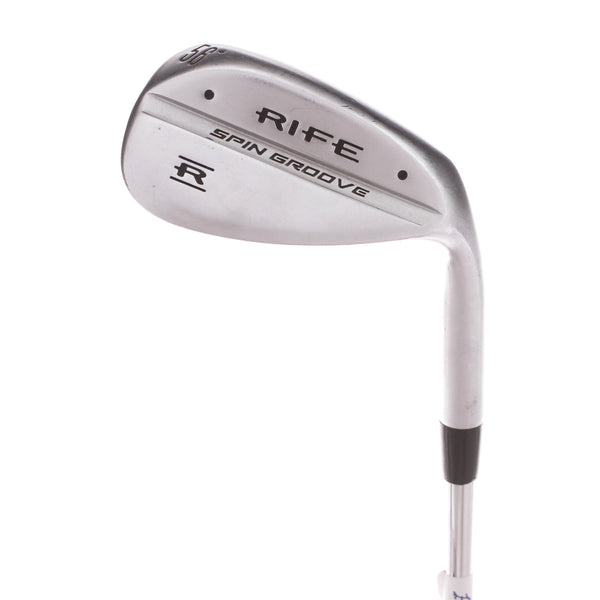 Rife Spin Groove Steel Men's Right Sand Wedge 56 Degree Wedge - Rife